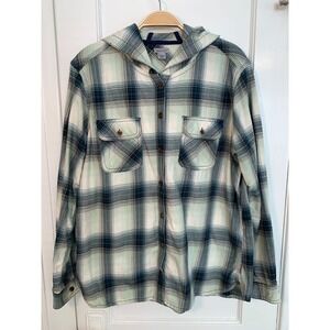 Carhartt Plaid Hooded Shirt / Women's Long Sleeve Cotton Button Down / Size L 12